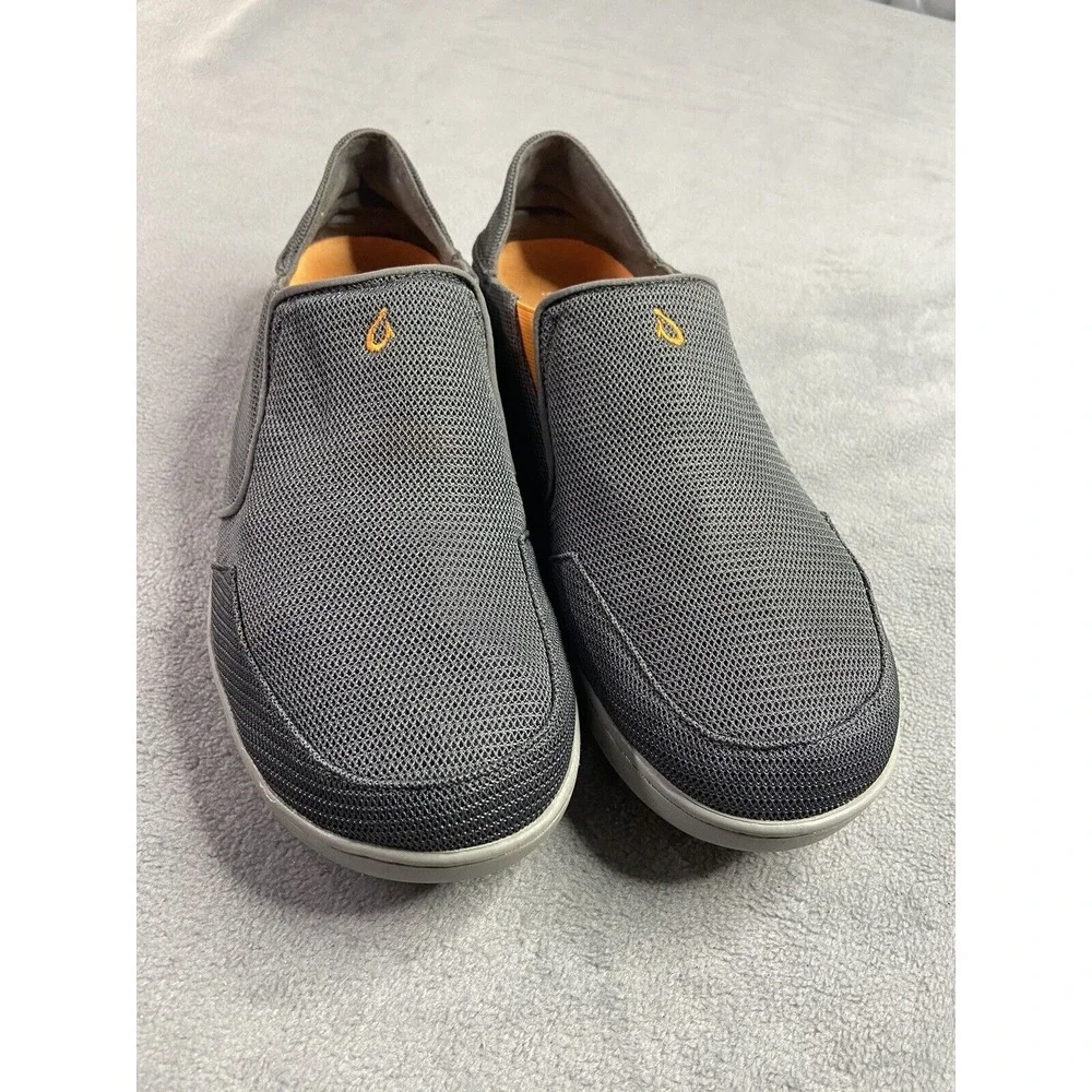 OLUKAI Shoes Men 13 Blue Nohea Mesh Slip‎ On Sneakers All-Weather Light Hawaiian